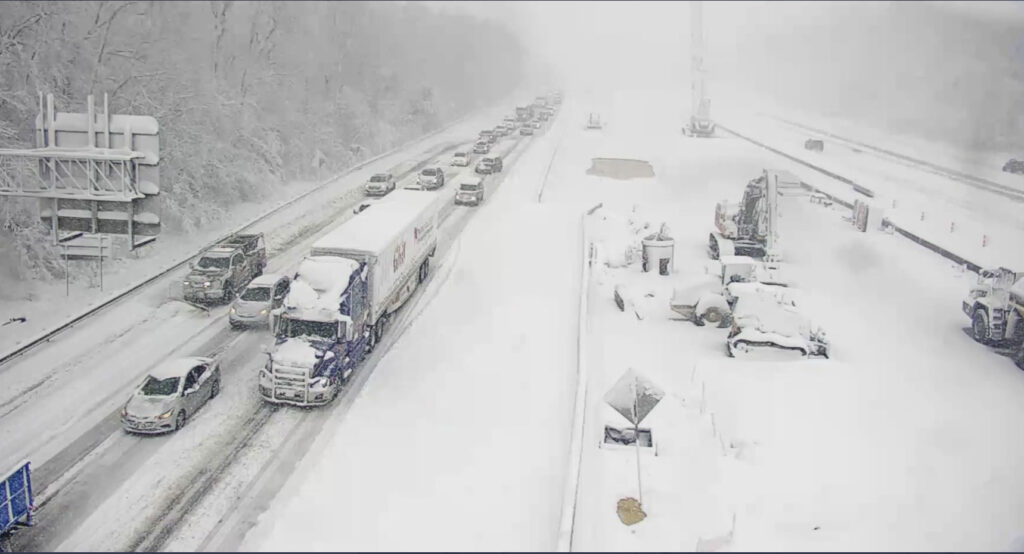24 Hours After Snowstorm, Icy Conditions, I-95 In Virginia Is Finally ...