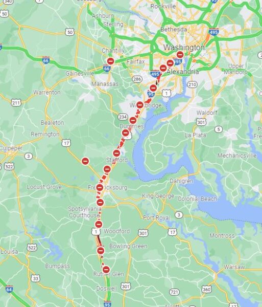 24 Hours After Snowstorm, Icy Conditions, I-95 In Virginia Is Finally ...