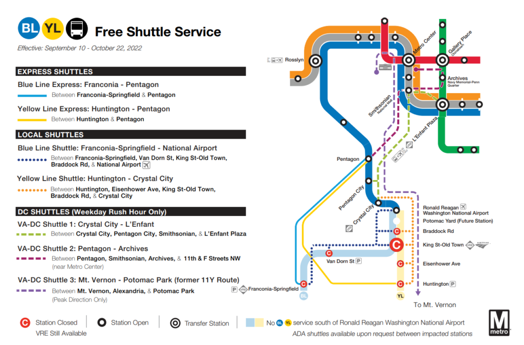 A Months-Long Shutdown Is Coming To Parts Of The Blue And Yellow Lines ...